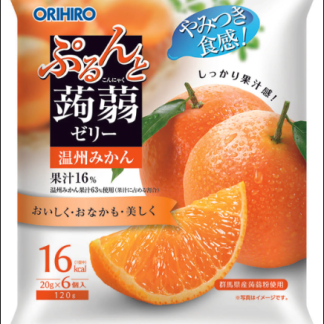 Orihiro Konnyaku Jelly Pouch Orange 6 pcs