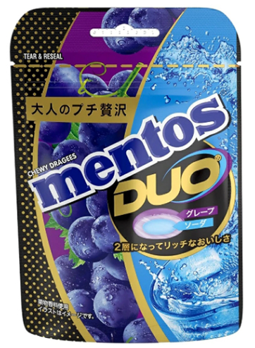 Kracie Mentos DUO Grape & Soda 45g