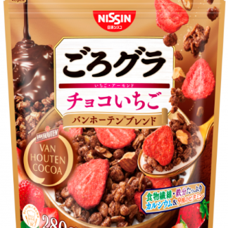 Nissin Cisco Gorogura Choco Strawberry Van Houten Cocoa 280g